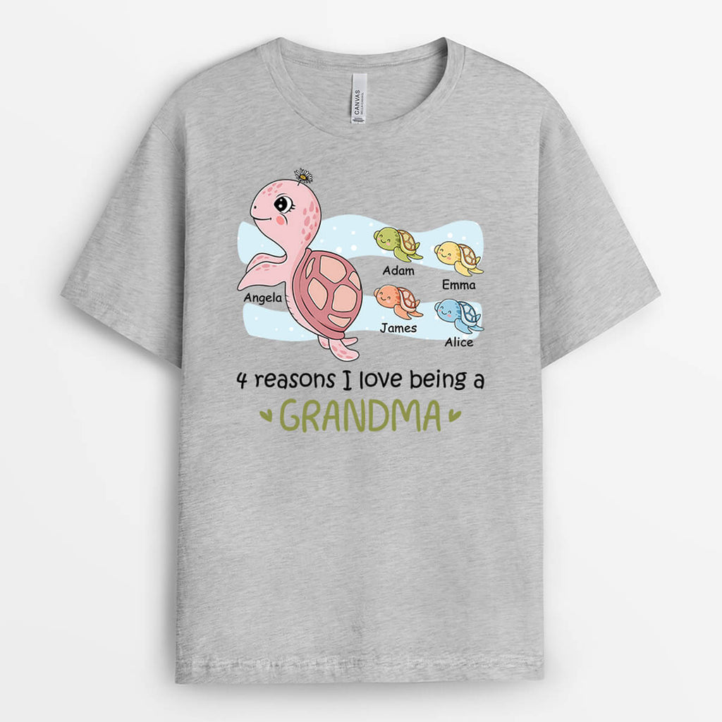 Personalized 4 Reasons I Love Being A Dad/Grandpa Turtle T-shirt