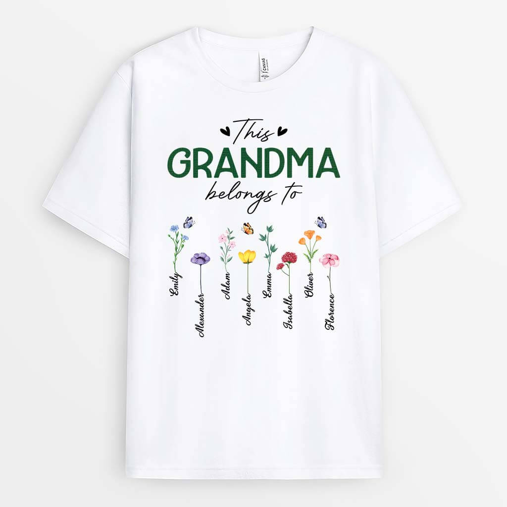 Personalized Grandma Gift - This Grandma Belongs To Shirt