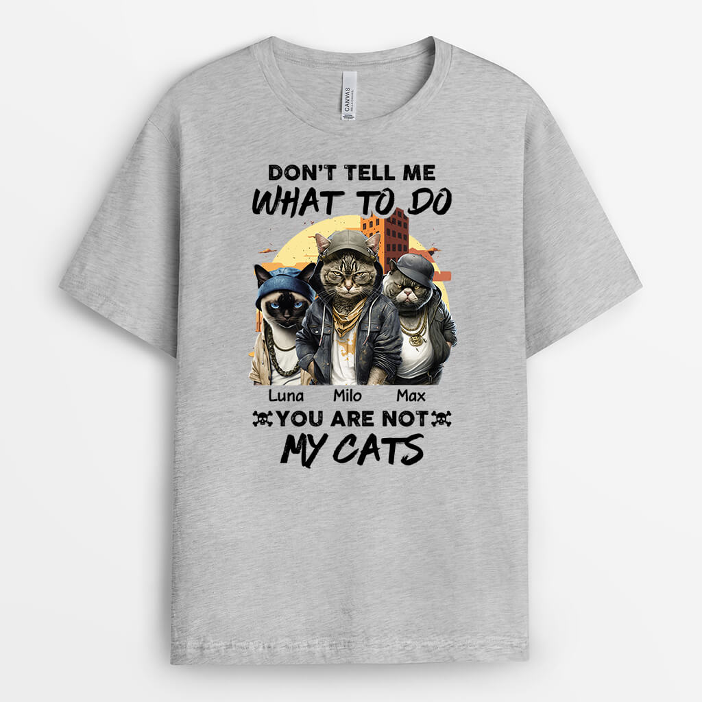 Personalized Don't Tell Me What To Do You're Not My Cats T-shirt