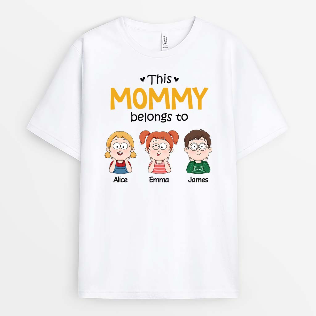 Personalize Presents for Mom - This Mom Belongs To Shirt