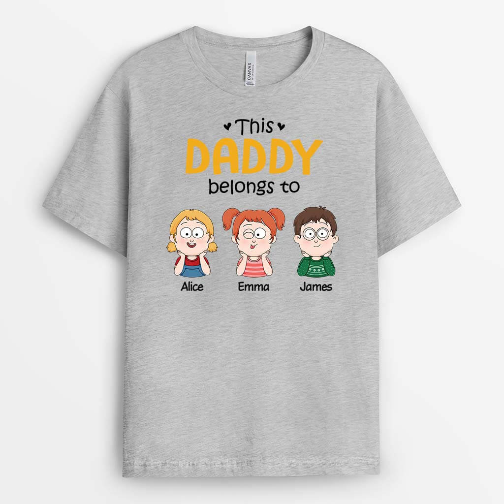 Personalized This Daddy/Grandpa Belongs To T-shirt