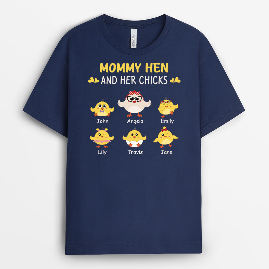 Personalized Granny Hen And Her Chicks T-shirt