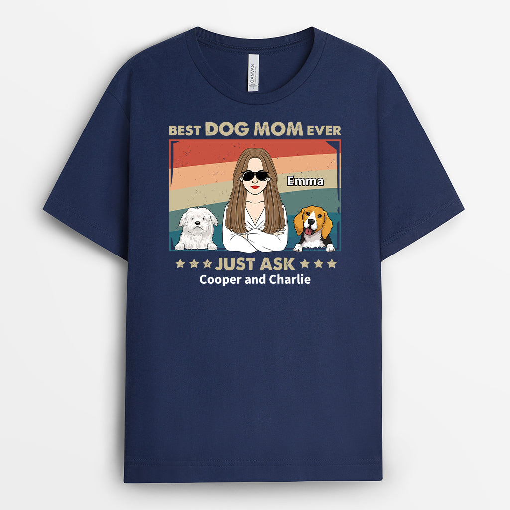 Personalized Best Dog Dad Ever Just Ask T-shirt