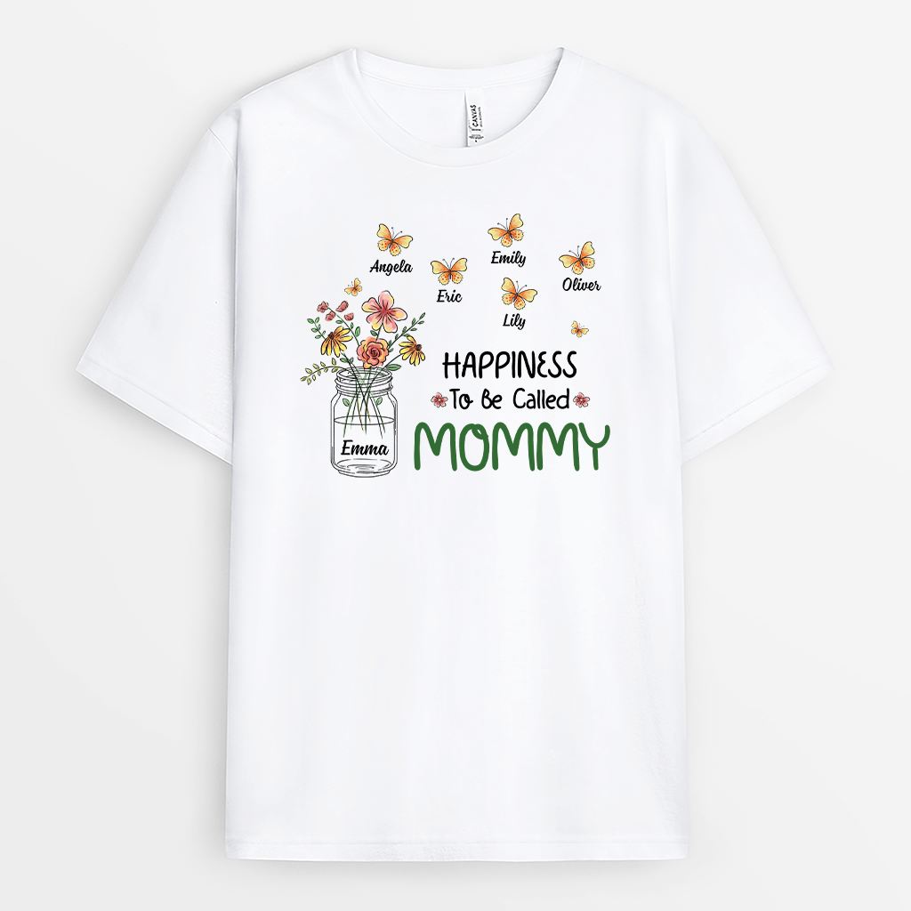 Personalized Happiness To Be Called Mom T-shirt
