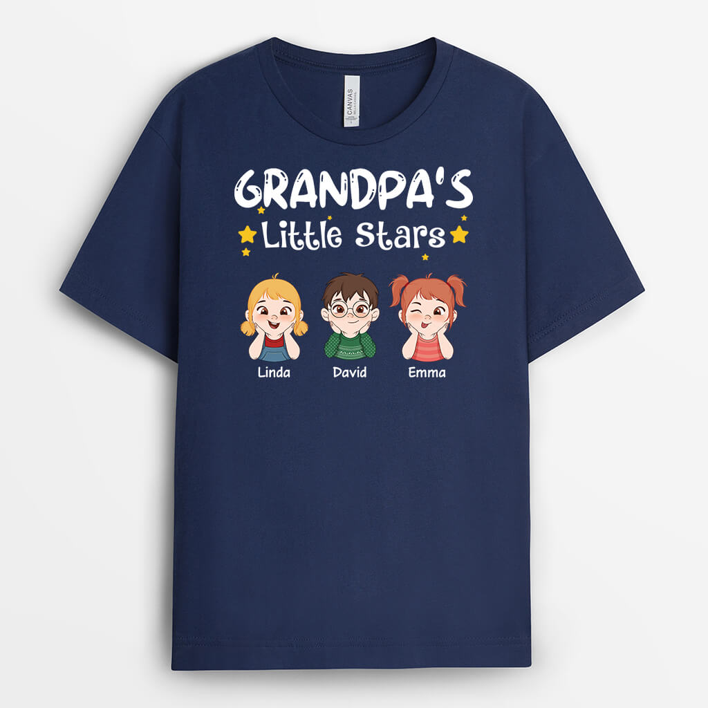 Personalized Daddy's/Grandpa's Little Stars T-shirt