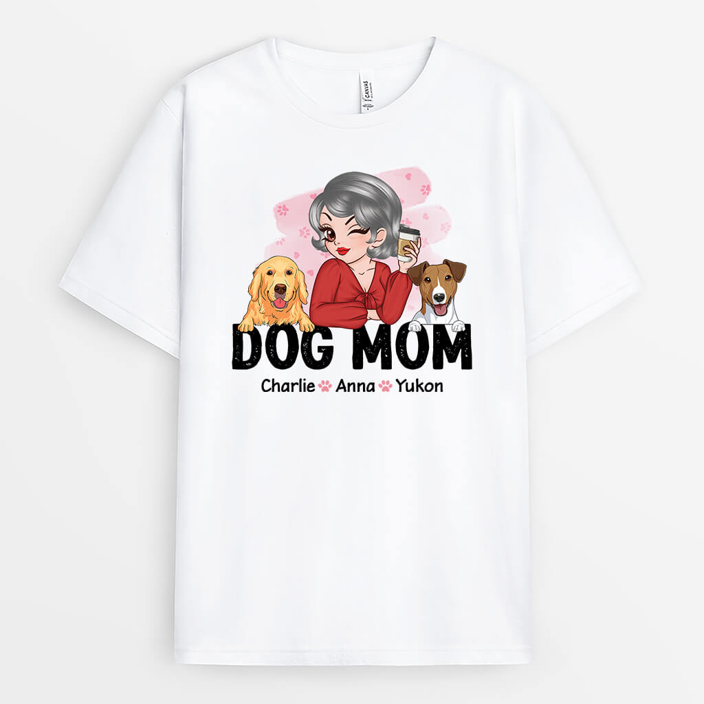 Personalized Dog Mom T-Shirt – Custom Dog Shirts for Humans