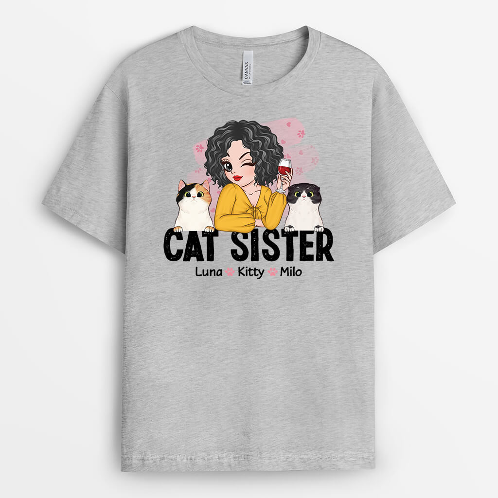 Personalized Cat Mom Shirts - Cute Cat Gifts for Women