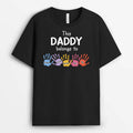 Personalized This Daddy Belongs To Kids Hands T-shirt