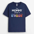 Personalized This Mommy Belongs To Kids Hands T-shirt