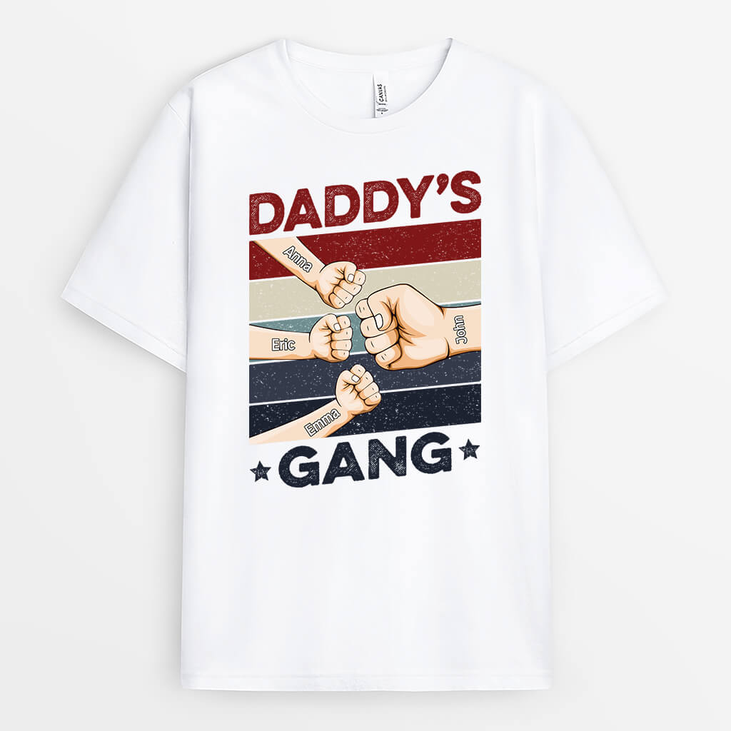 Personalized Daddy's Gang Fist T-shirt