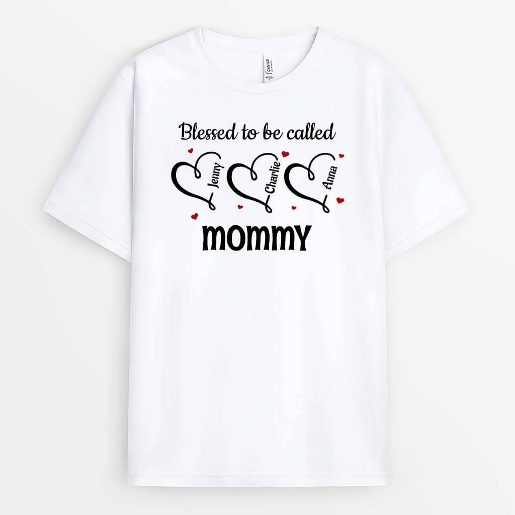 Blessed To Be Called Grandma - Personalized Grandma T-Shirt
