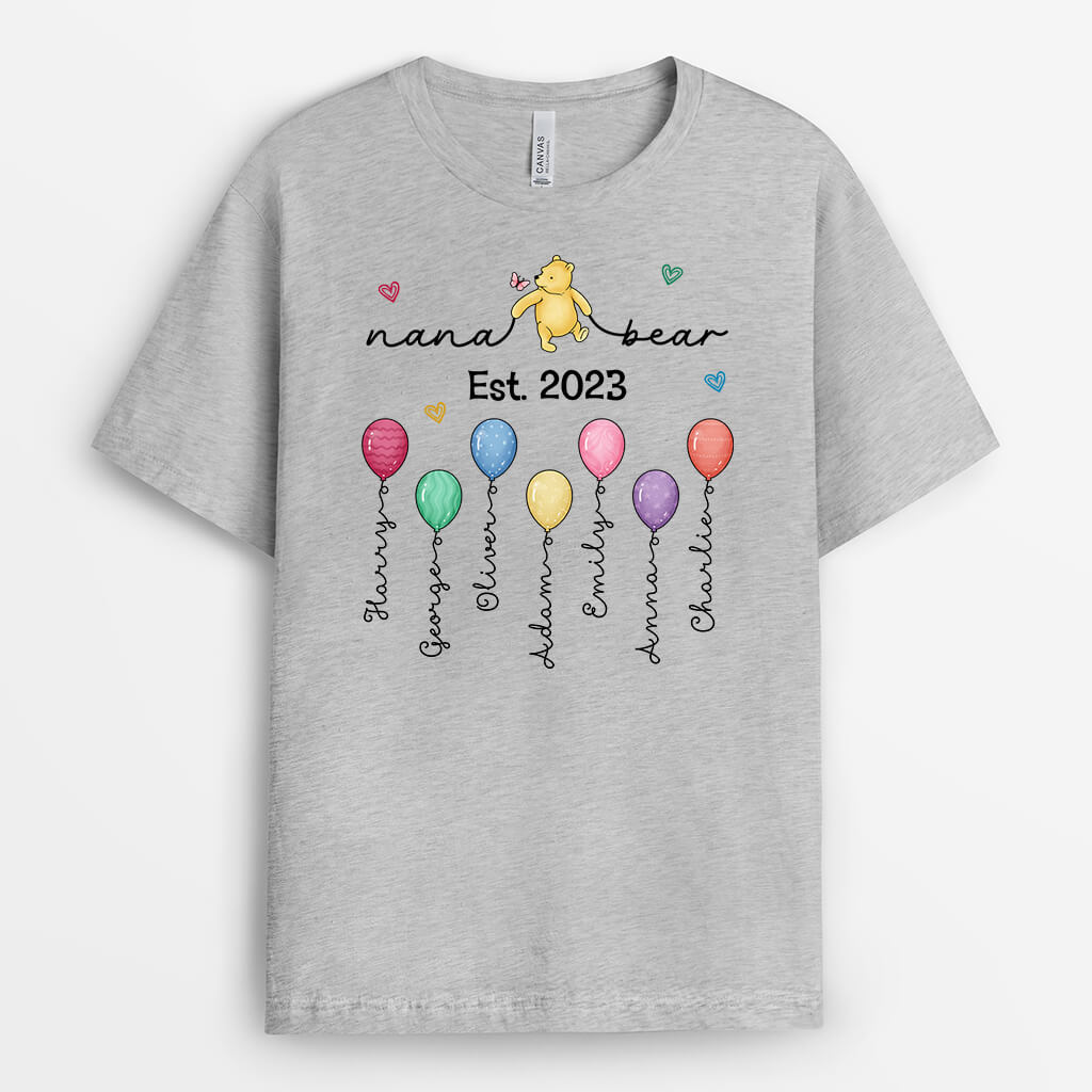 Personalized Mama Bear Balloons T-shirt