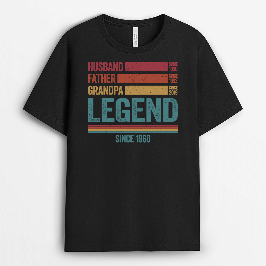 Personalized Husband Father Grandpa Legend T-shirt
