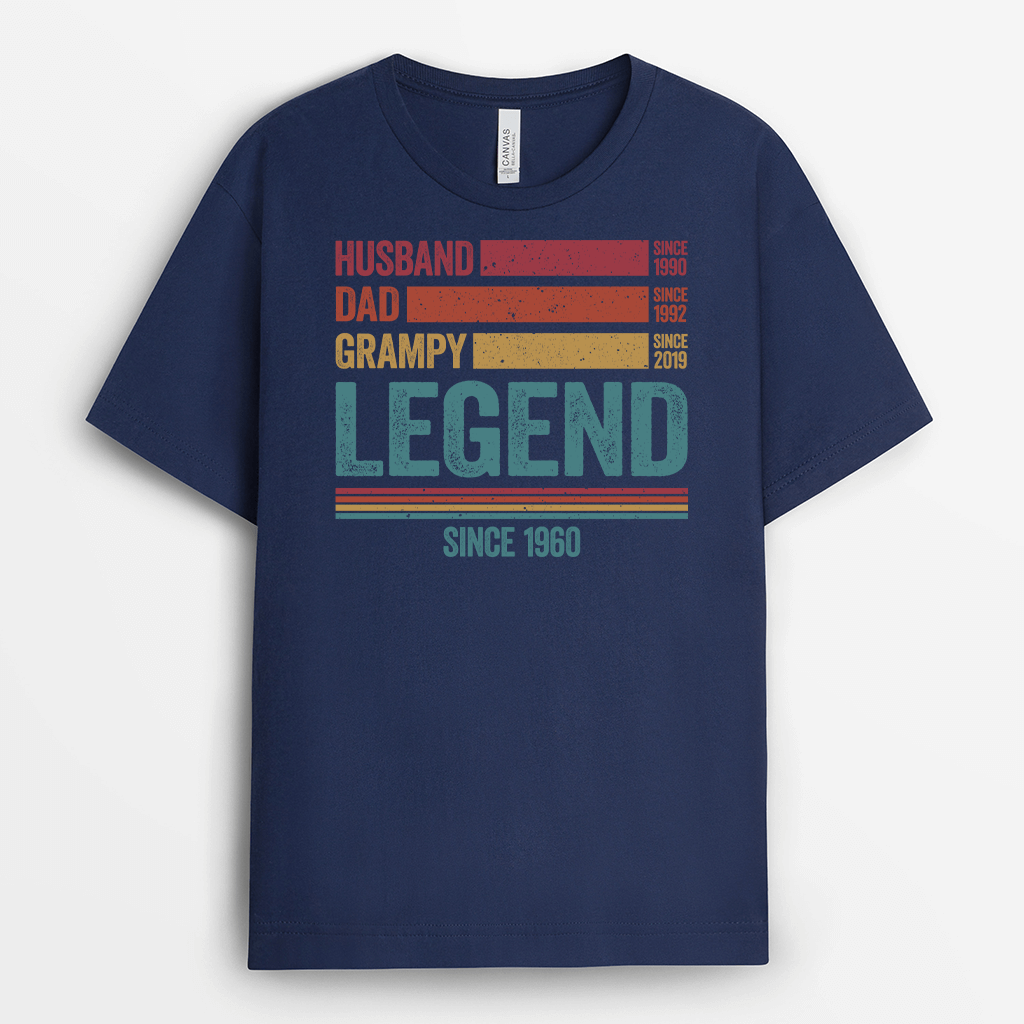 Personalized Husband Father Grandpa Legend T-shirt
