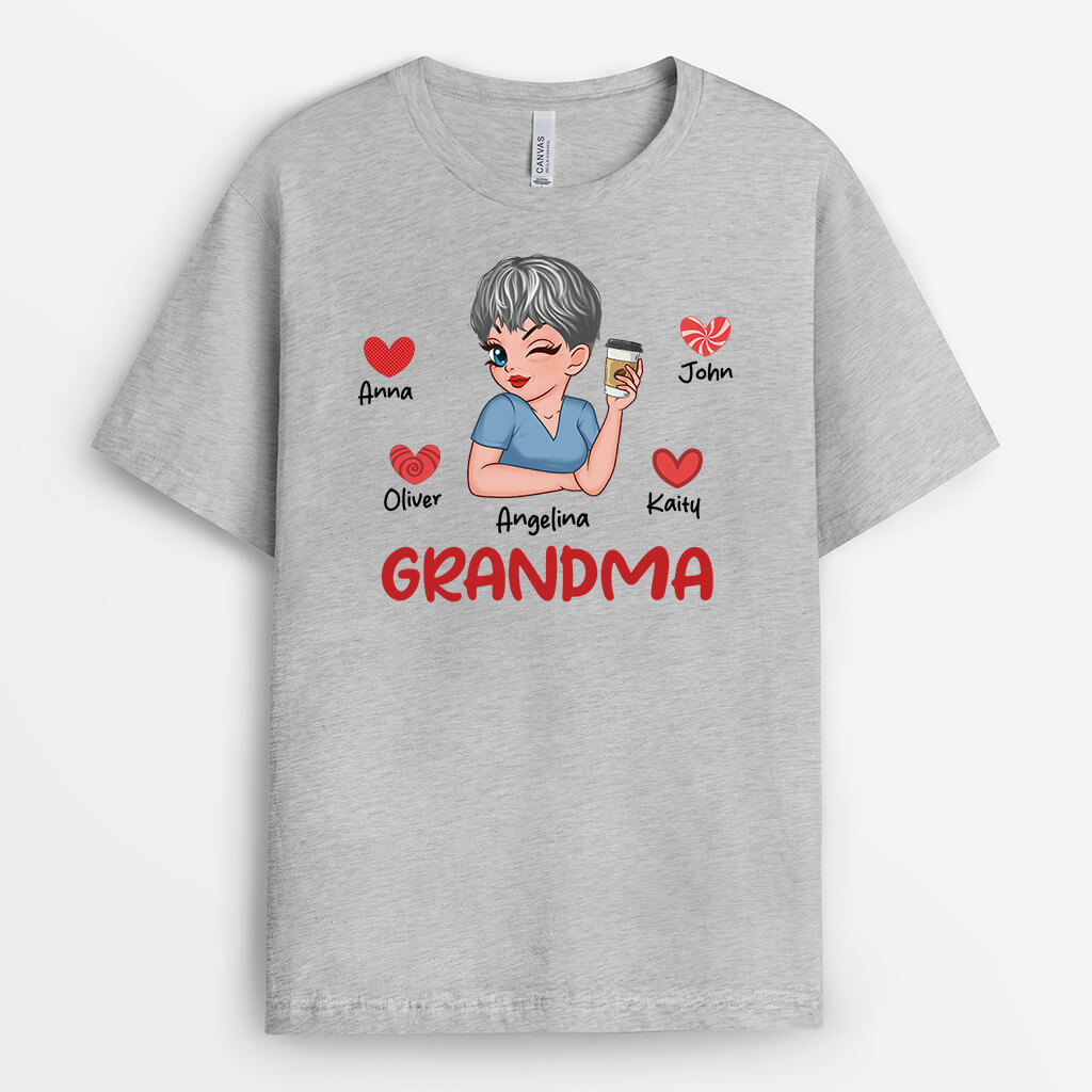 Personalized Love Cool Grandma T-shirt