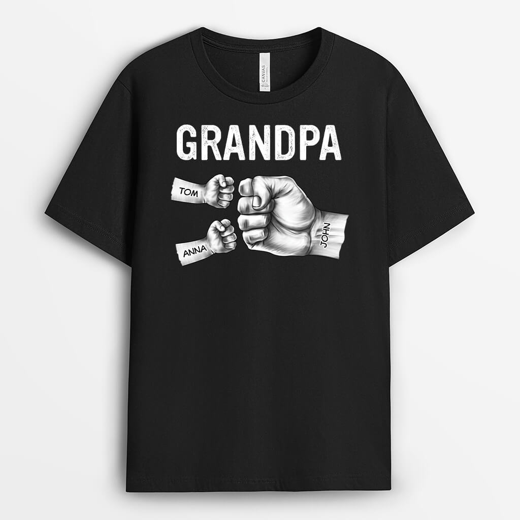 Personalized Papa Fist T-shirt