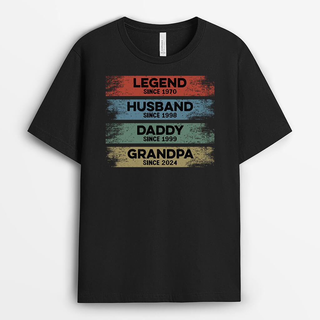Personalized Legend Husband Daddy Grandpa T-shirt