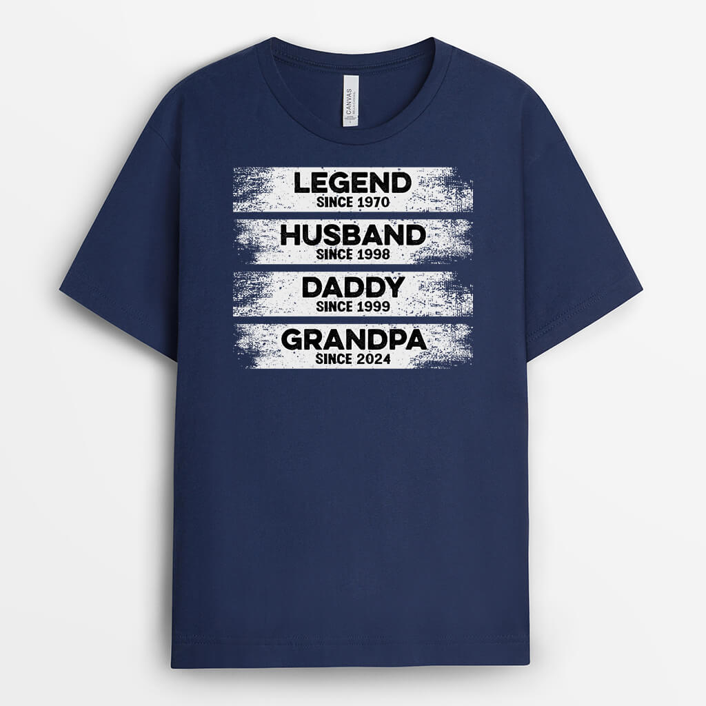 Personalized Legend Husband Daddy Grandpa T-shirt