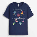 Personalized Mom Grandma Kid's Hands T-shirt