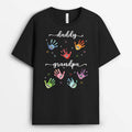 Personalized Dad Grandad Kids Handprints T-shirt