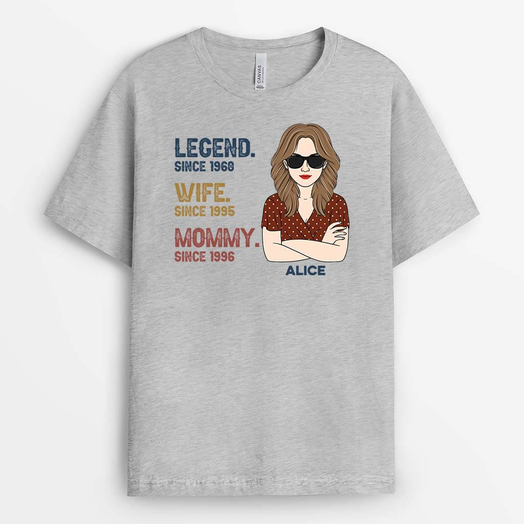 Personalized Legend Grandma Mom T-shirt