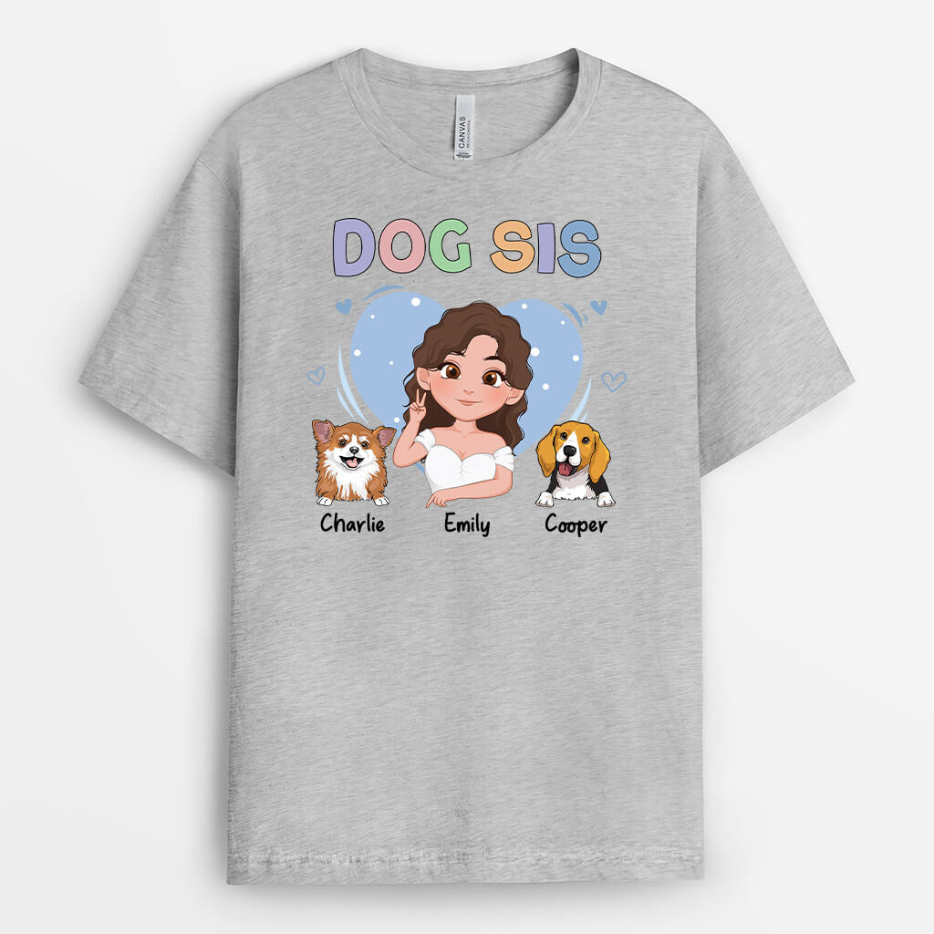 Personalized Cute Dog Mom T-shirt