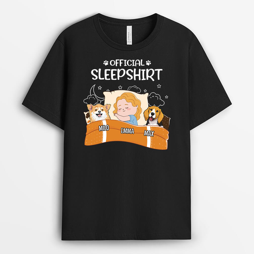 Personalised Best Dog Official Sleepshirt T-Shirt