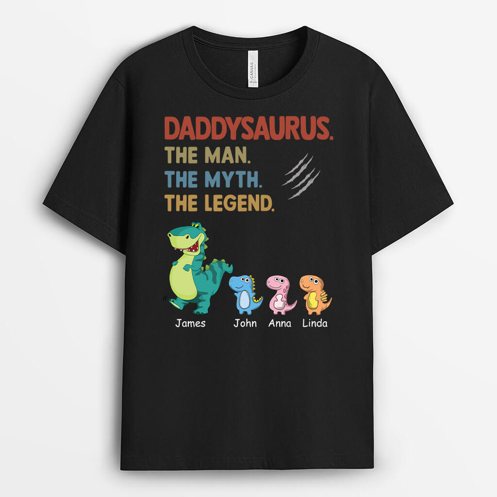 Personalized T-Shirt for Dad - Daddysaurus  Man Myth Legend