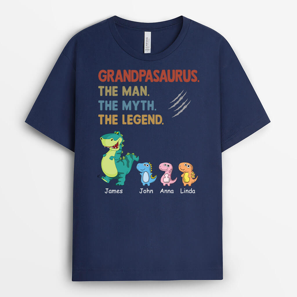 Personalized T-Shirt for Dad - Daddysaurus  Man Myth Legend