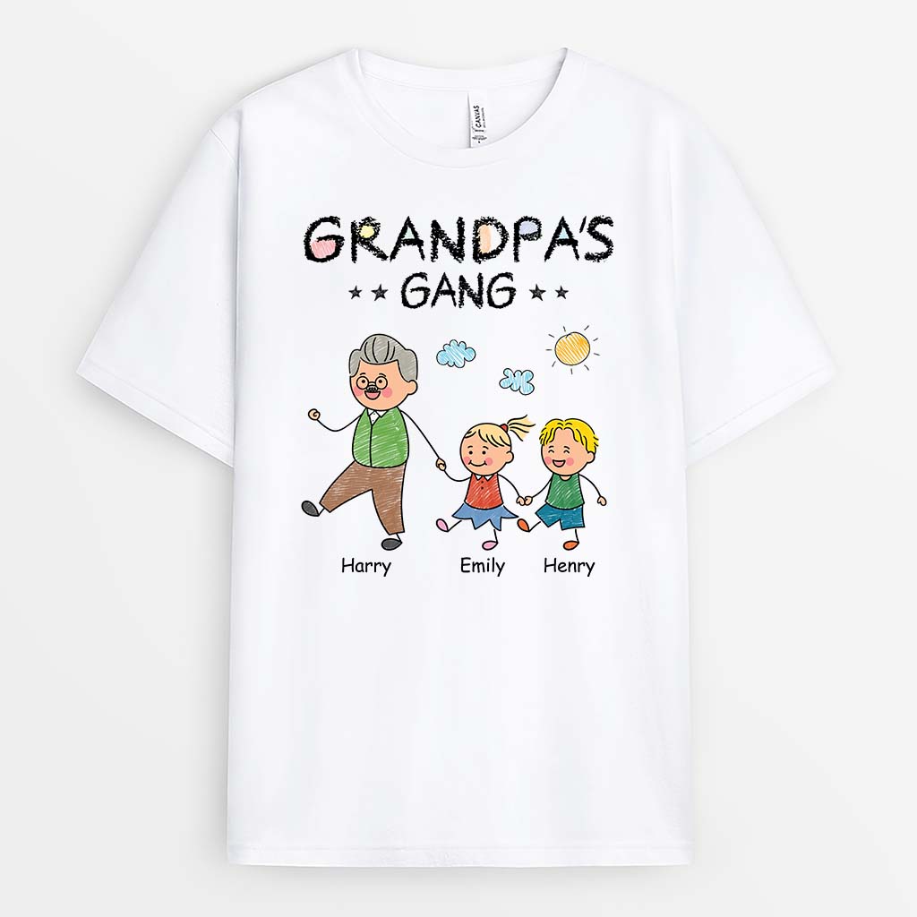 Grandpa's Gang T-Shirt - Custom Gifts For Grandpa