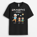Grandpa's Gang, Walking With The Grandkids T-shirt - Personalized Gift For Grandpa