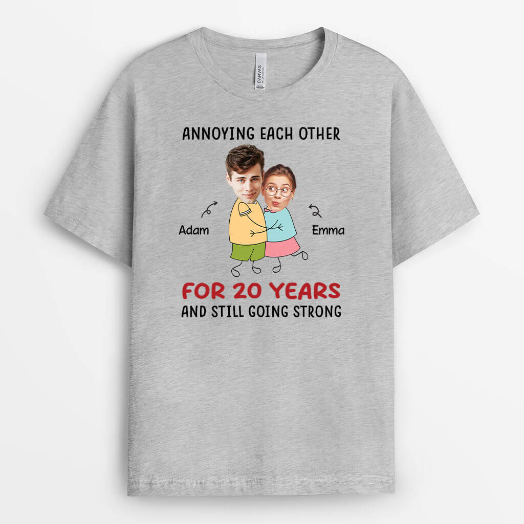 Annoying Each Other - Custom T-Shirt Printing For Couple