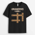 Black Puzzle Grandpa T-Shirt - Personalized Gift Ideas For Grandpa
