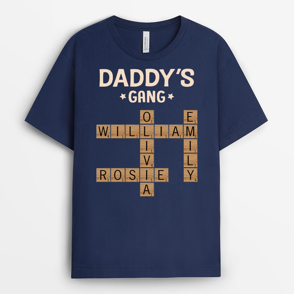Black Puzzle Grandpa T-Shirt - Personalized Gift Ideas For Grandpa