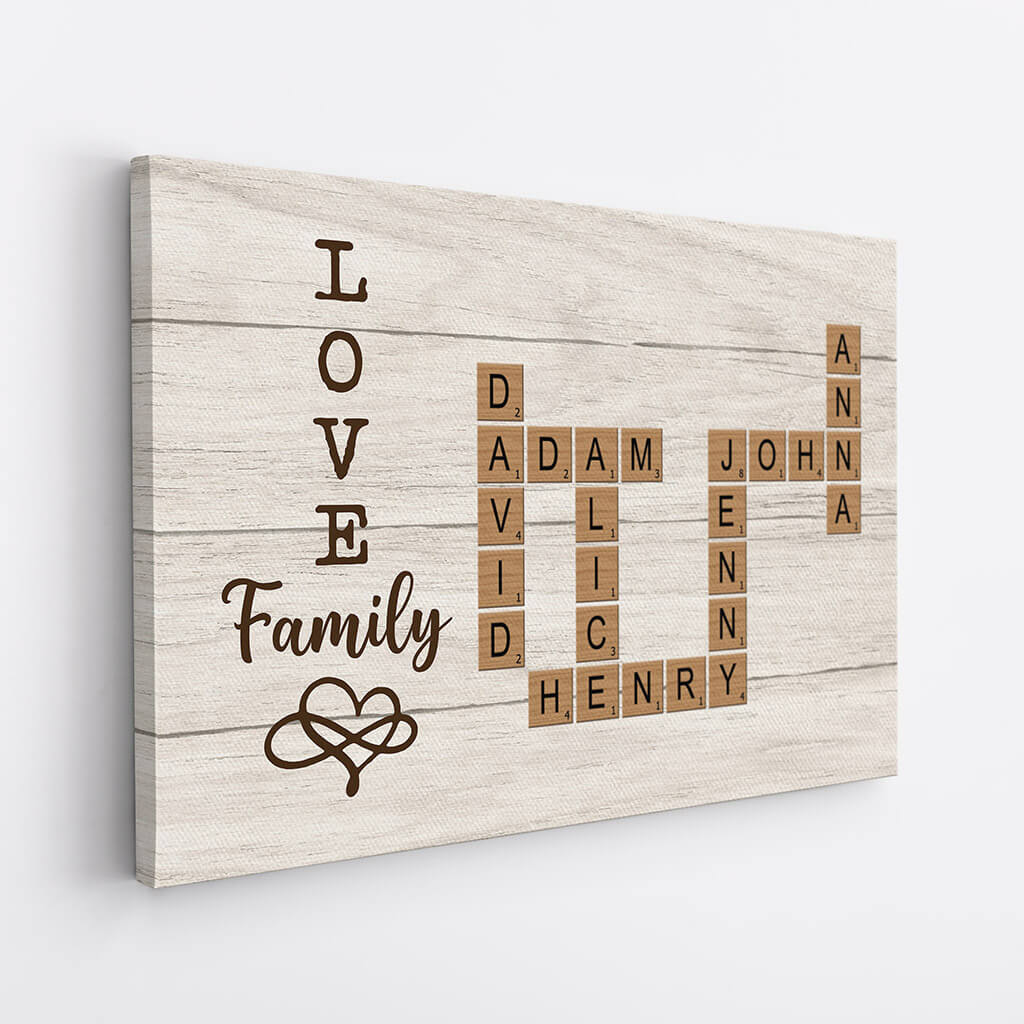 Love Family Puzzle Canvas - Personalized Presents For Parents