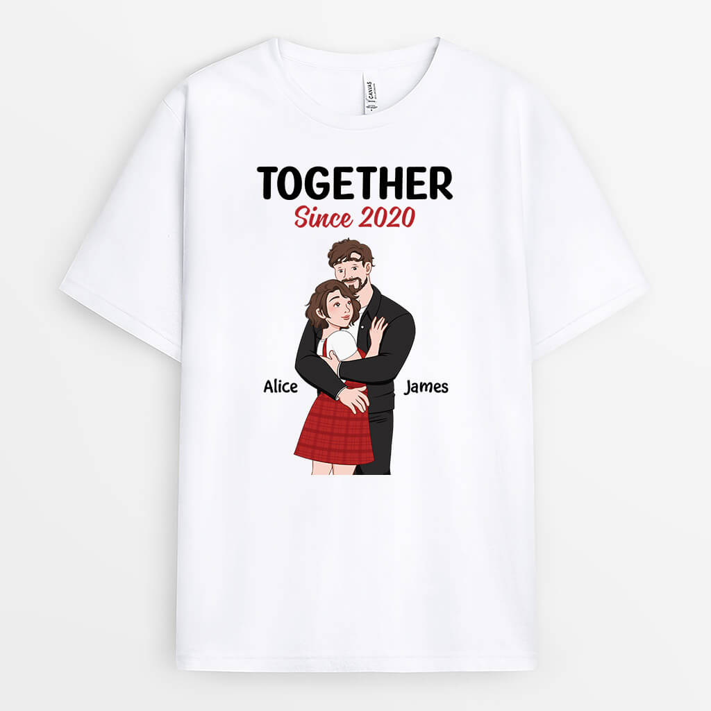 Anniversary Together Since T-Shirt - Personalized Presents For Couple