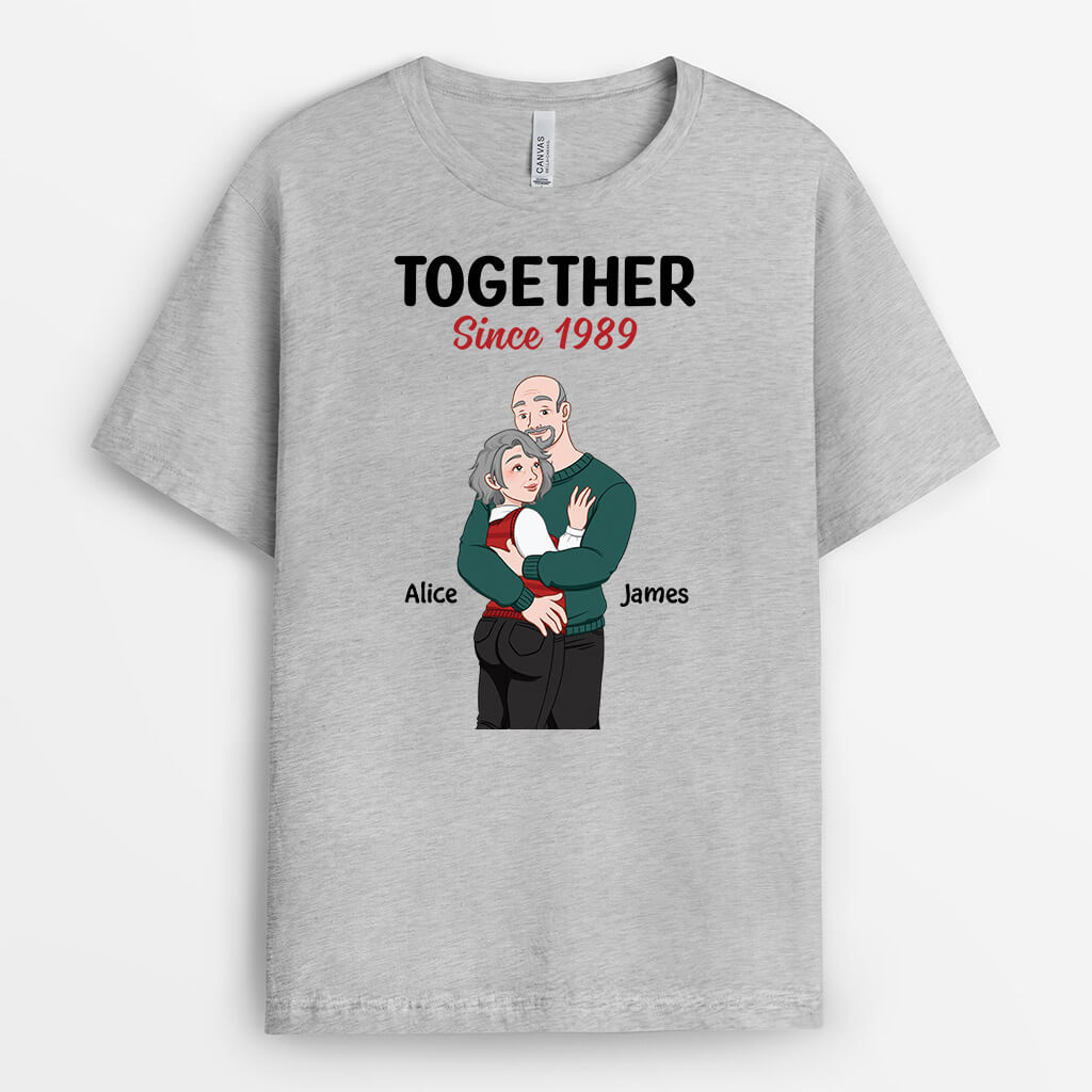 Anniversary Together Since T-Shirt - Personalized Presents For Couple