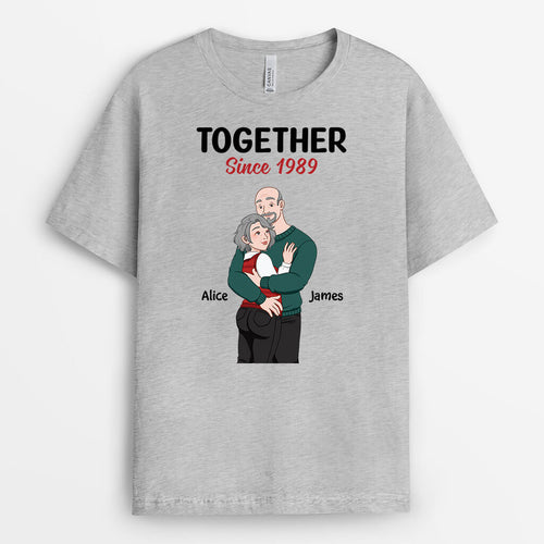Anniversary Together Since T-Shirt - Personalized Presents For Couple