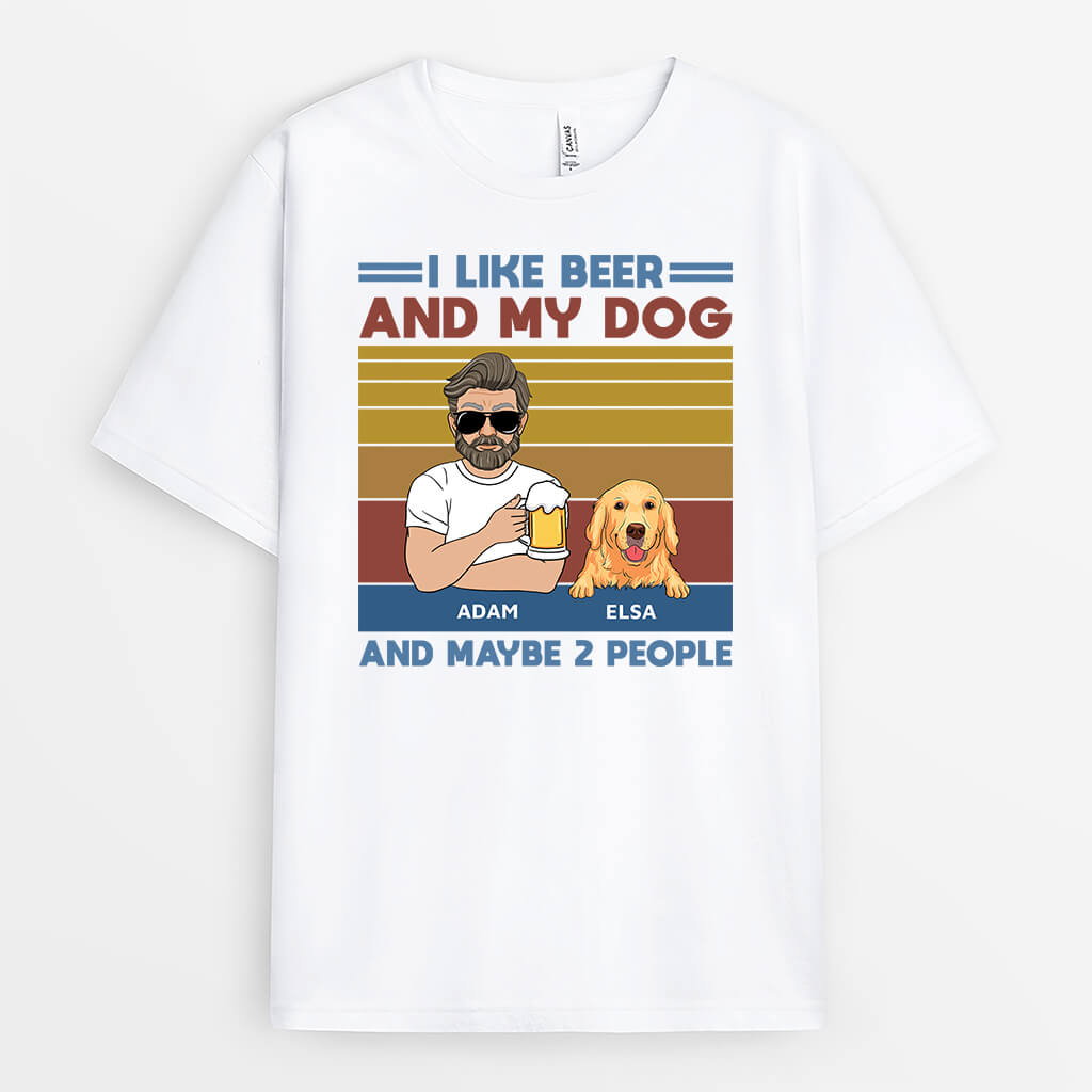 I Like Beer T-Shirt - Personalized Gift Ideas For Dog Owners