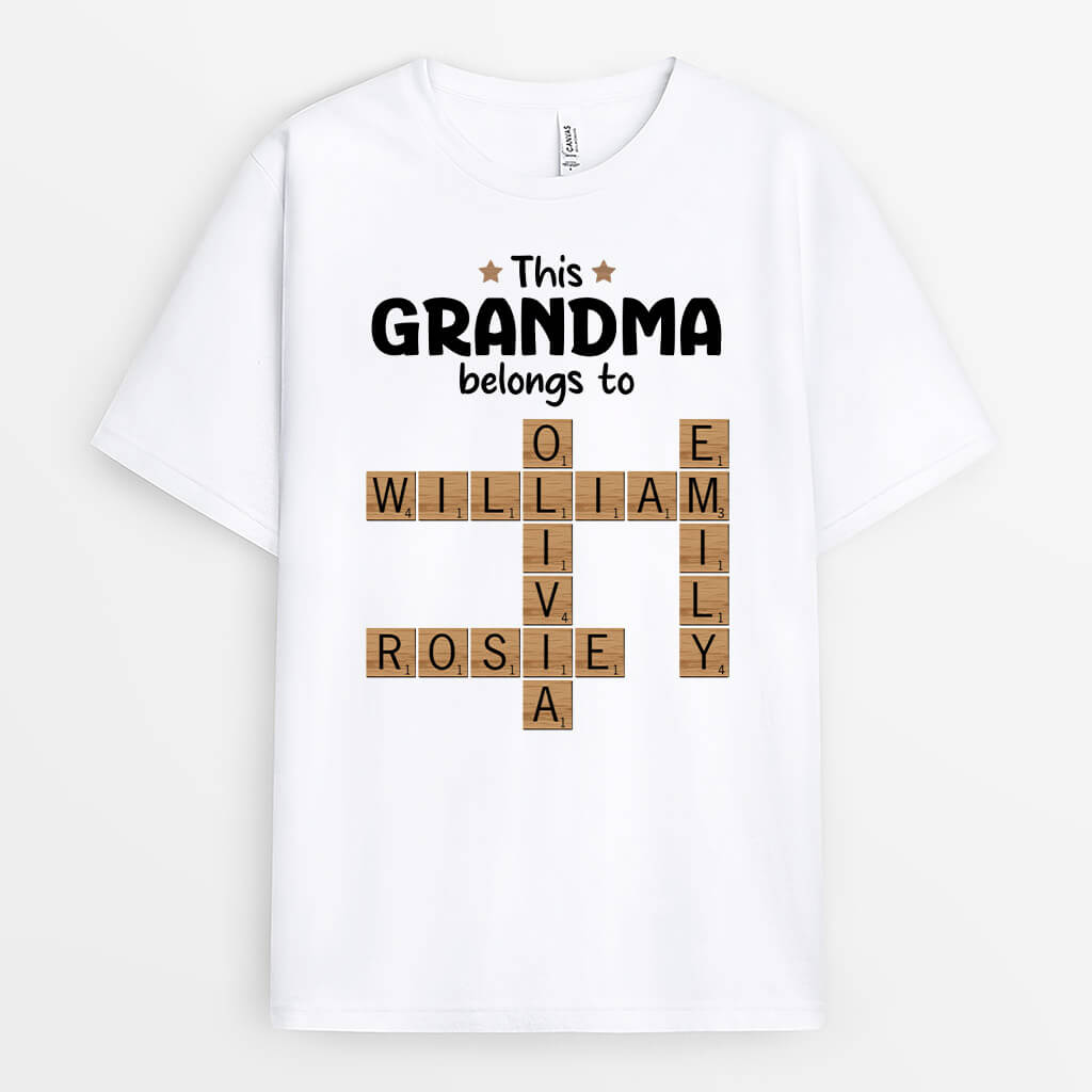 Puzzle This Grandma Belongs To - Personalized Printing T-Shirts For Grandma