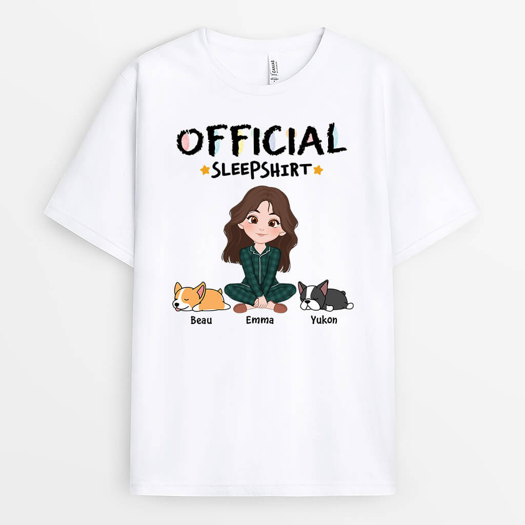 Cute Official Sleepshirt - Personalized Gifts For Dog Mom