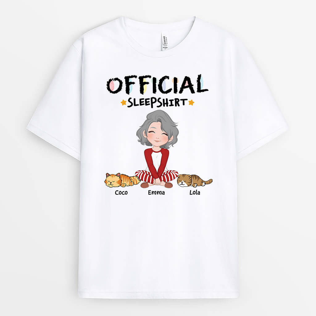 Cute Official Sleepshirt - Personalized Gifts For Cat Mom