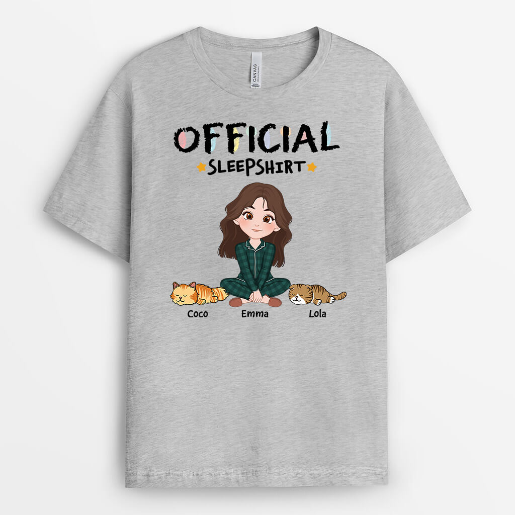 Cute Official Sleepshirt - Personalized Gifts For Cat Mom