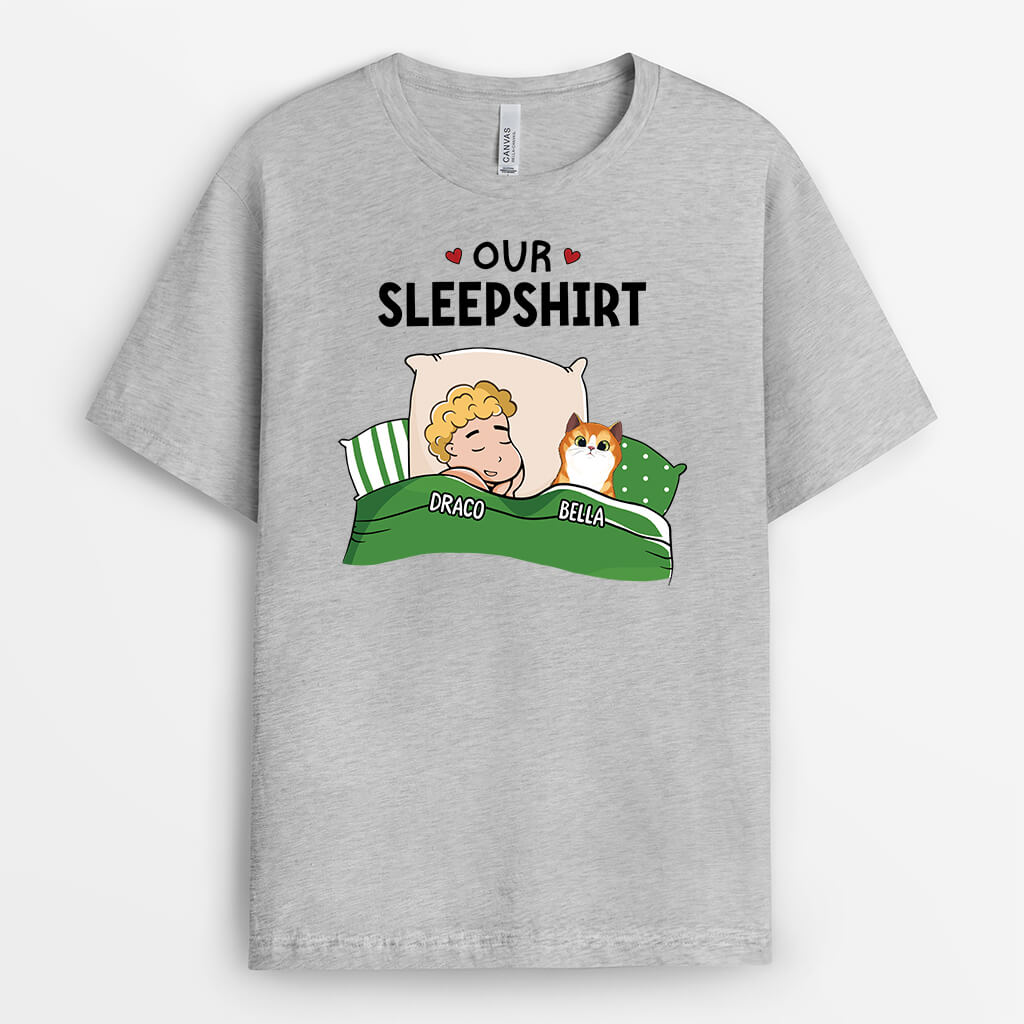 Our Sleepshirt, Woman And Cats T-shirt - Personalized Gifts For Cat Lovers
