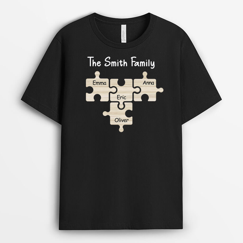 Puzzle The Smith Family T-Shirt - Personalized Gifts For Family