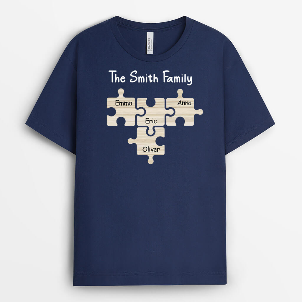 Puzzle The Smith Family T-Shirt - Personalized Gifts For Family