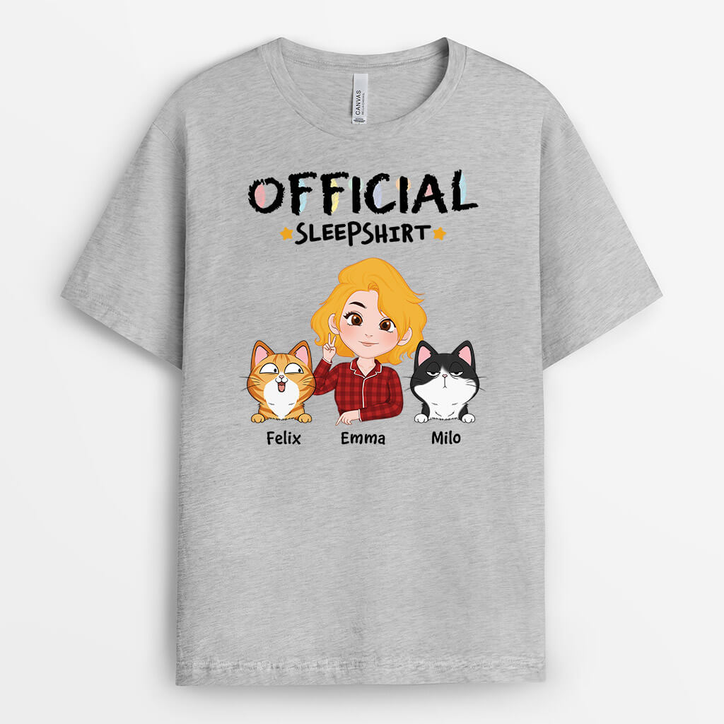 Cartoon Official Sleepshirt - Personalized Gift Ideas For Cat Mom