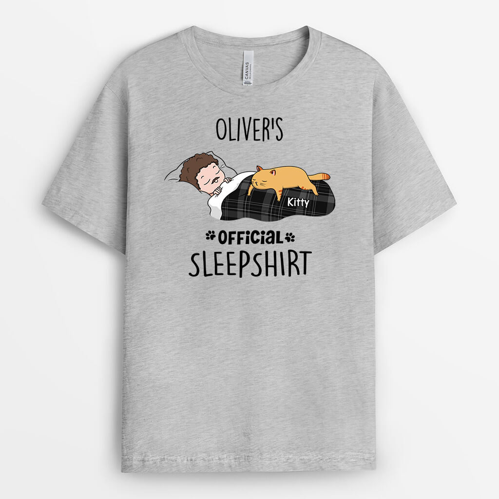 Personalized Official Sleepshirt With Cats - Personalized Gift For Cat Lovers, Funny Gift For Her