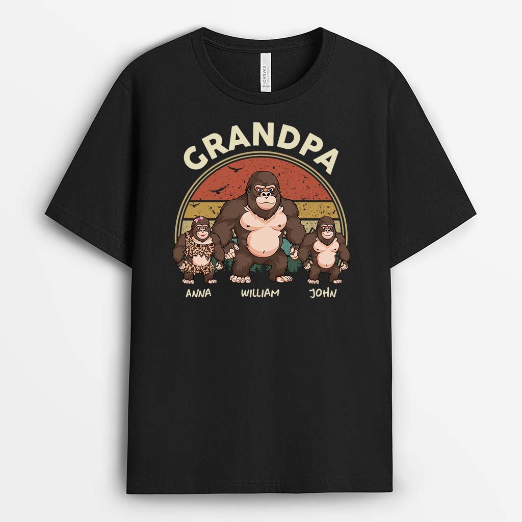 Kingkongs Grandpa T-Shirt - Personalized Gifts For Grandpa