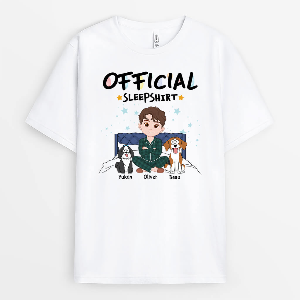 Official Sleepshirt Girl & Dogs – Personalized Dog T-Shirts for Humans